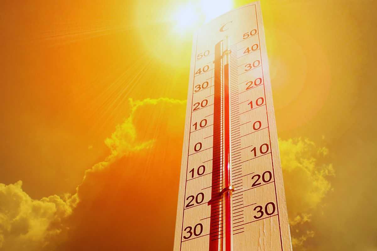 termómetro y sol