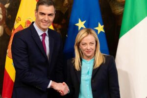 Sánchez y meloni